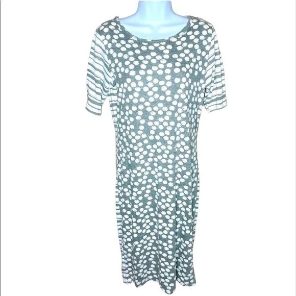 LuLaRoe Julia Polka Dot Shirt Dress M - Picture 1 of 11